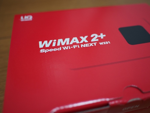 WiMAX2+ 端末 NEC WX01 箱 アップ